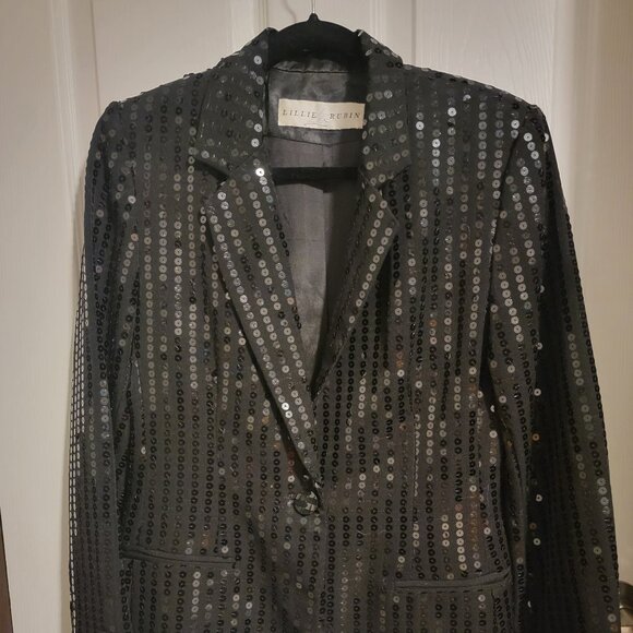 Lillie Rubin Sequins Blazer - Picture 1 of 4